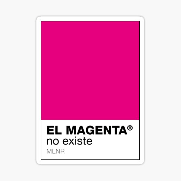 El magenta no existe Pegatina