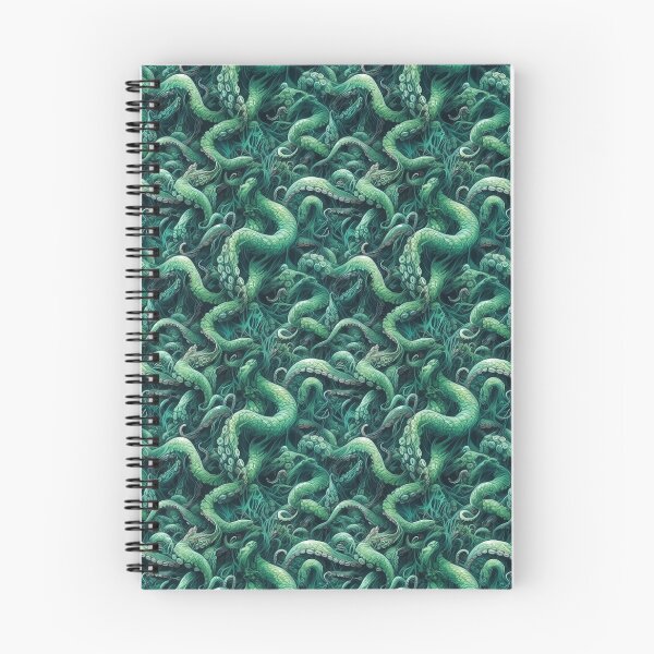 Aperçu de l'œuvre Modèle sans couture de tentacules vertes créée et vendue par SnackysSeamless.