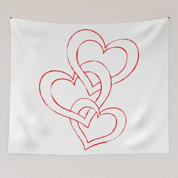Item preview, Joined hearts red pattern designed and sold by RaionKeiji.