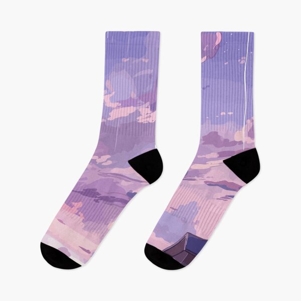 Item preview, Stunning Makoto Shinkai Anime-Style iPhone Wallpaper: Free Purple-Blue City Landscape Inspiration designed and sold by elimiui.