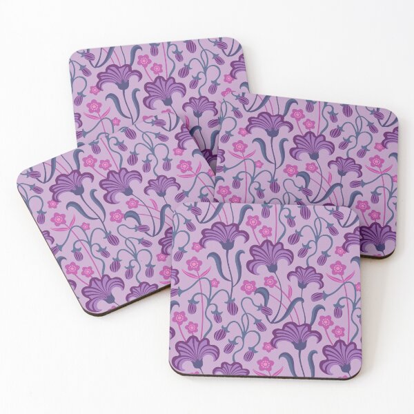 Item preview, CHARMED WITH BUTTERCUPS Floral Botanical Wild Flowers in Purple Mauve Blue Lavender - UnBlink Studio by Jackie Tahara designed and sold by Jackie Tahara of UnBlink Studio.