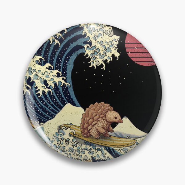 Item preview, Pangolin Kanagawa Japanese Surfing Wave designed and sold by rafaeltto.