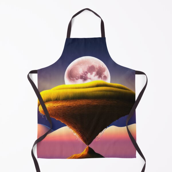 Item preview, Surreal Picture of Flat Earth Insula with Big Moon Rising From Behind designed and sold by SunnyMcKenzie.