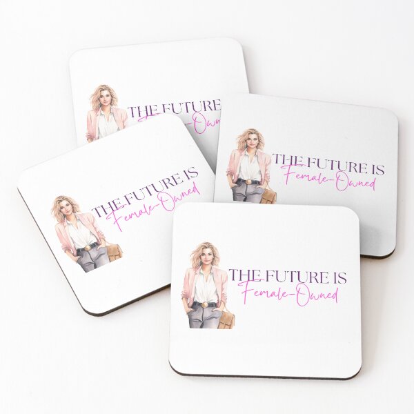 Item preview, The Future Is Female-Owned Watercolor Blonde Woman designed and sold by DreamBiggerBabe.