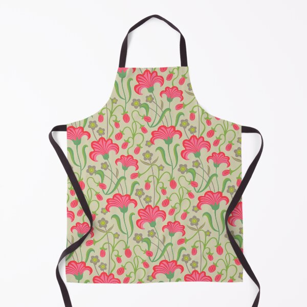 Item preview, CHARMED WITH BUTTERCUPS Floral Botanical Wild Flowers in Fuchsia Pink Green Beige Light Green - UnBlink Studio by Jackie Tahara designed and sold by Jackie Tahara of UnBlink Studio.