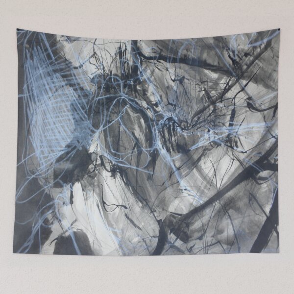 Item preview, Abstract in Black White and Blue designed and sold by jeff-jones.