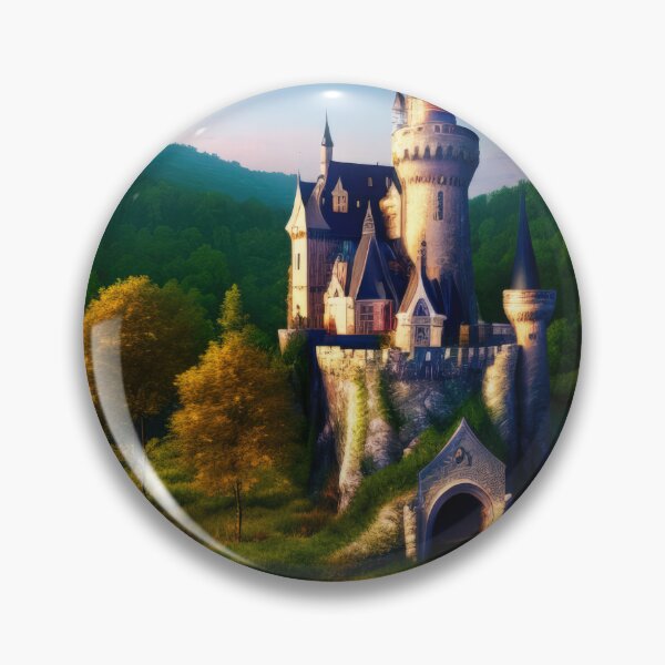 Item preview, Beautiful Fairytale Castle on Tiny Circular Island designed and sold by SunnyMcKenzie.