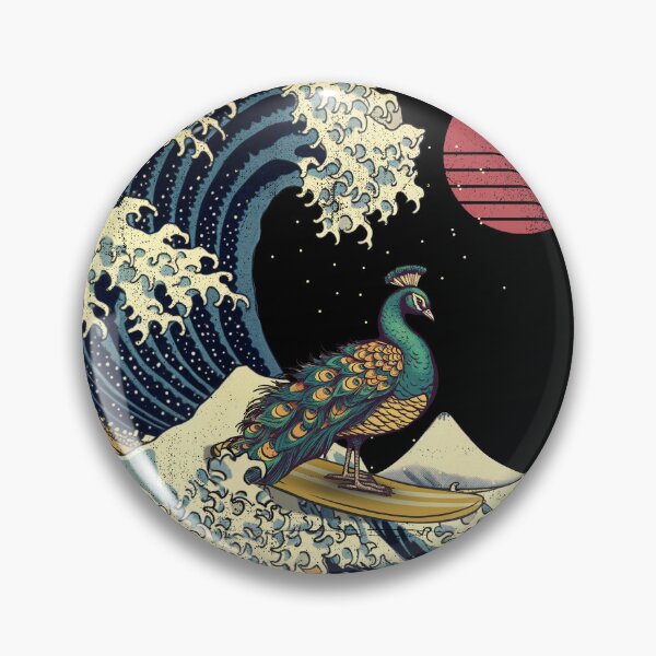 Artikelvorschau, Peacock Kanagawa Japanese Surfing Wave entworfen und verkauft von rafaeltto.