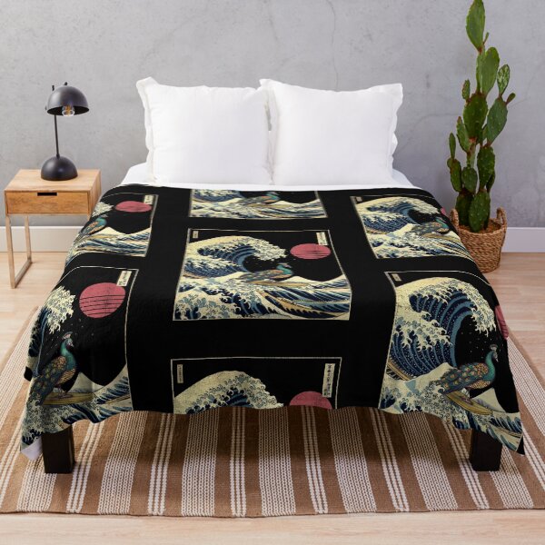Item preview, Peacock Kanagawa Japanese Surfing Wave designed and sold by rafaeltto.