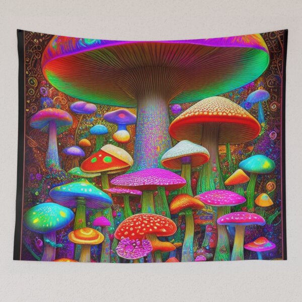 Item preview, Electric Mushroom Forest designed and sold by PandaFrogArt.