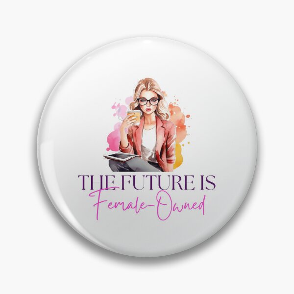 Item preview, The Future Is Female-Owned Watercolor Blonde Woman Graphic designed and sold by DreamBiggerBabe.