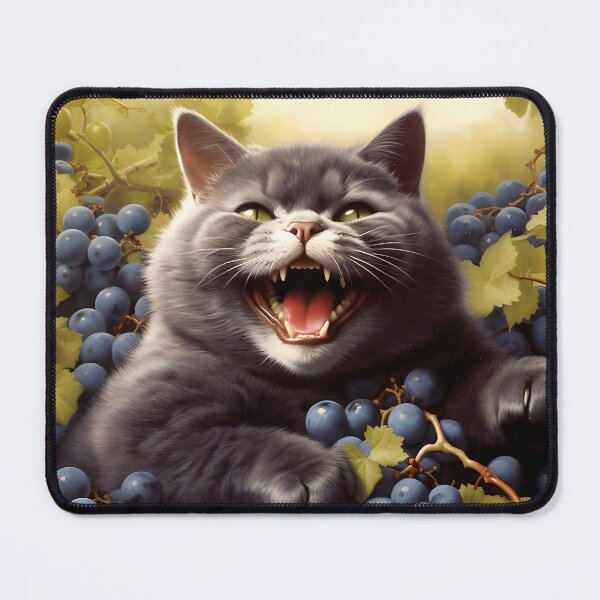 Item preview, Berrylicious Retro Whiskers: Kitschy Cats and Sweet Blueberries designed and sold by KittyStampedeCo.