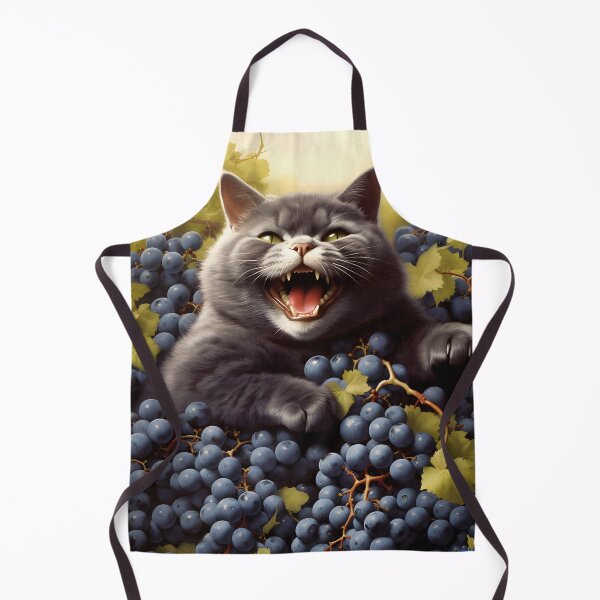 Item preview, Berrylicious Retro Whiskers: Kitschy Cats and Sweet Blueberries designed and sold by KittyStampedeCo.