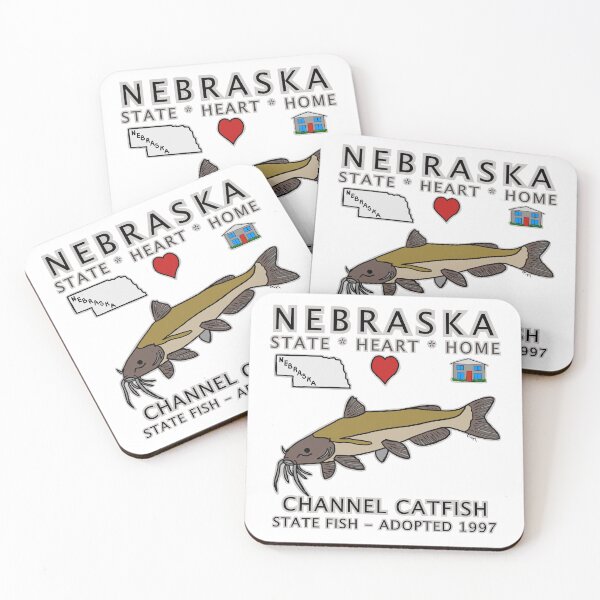 Item preview, Nebraska - Channel Catfish - State, Heart, Home - state symbols designed and sold by Colleen Macomber.