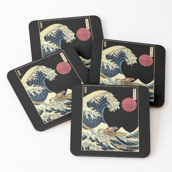 Item preview, Poison Dart Frog Kanagawa Japanese Surfing Wave designed and sold by rafaeltto.