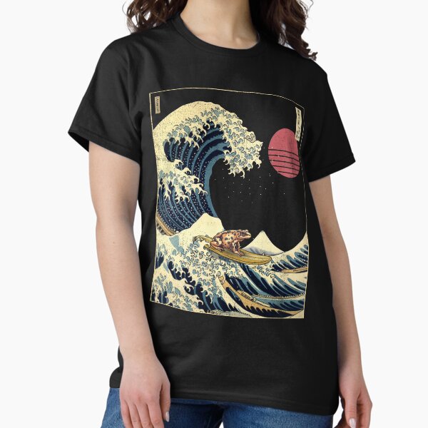Item preview, Poison Dart Frog Kanagawa Japanese Surfing Wave designed and sold by rafaeltto.