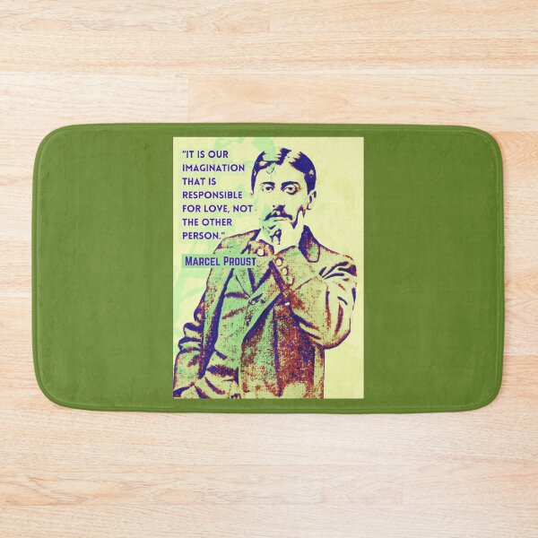 Item preview, Marcel Proust portrait and quote: It is our imagination that is responsible for love... designed and sold by artbleed.