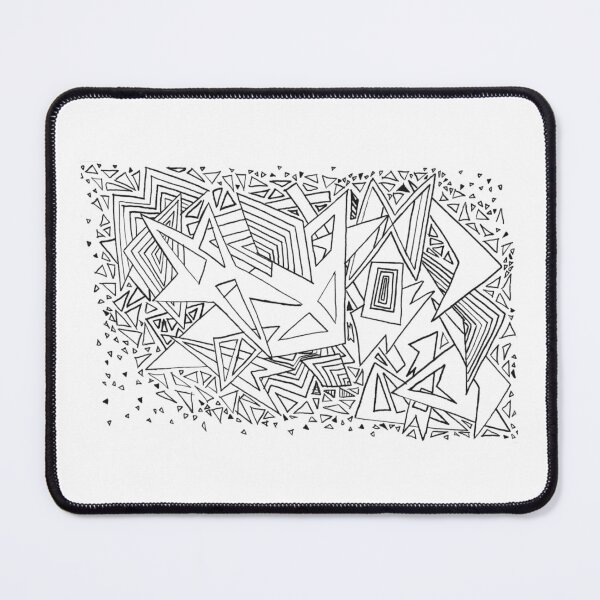 Item preview, Graphic Triangles - Polygonal Composition - Black and White designed and sold by Damoiseau.