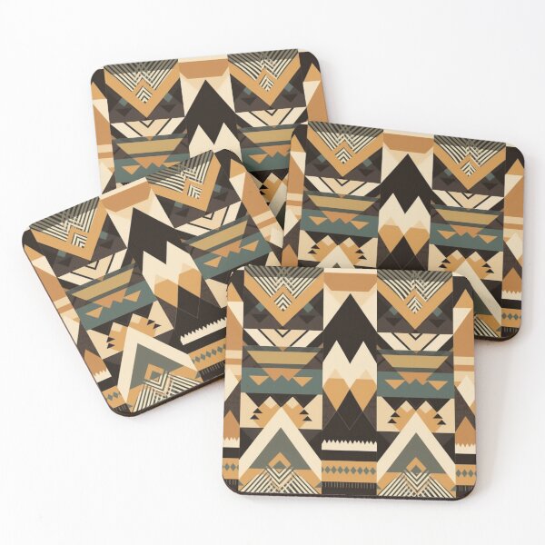 Item preview, "Enchanting Tribal Elegance: A Geometric Symphony of Earthly Hues." designed and sold by SBD-Shop.