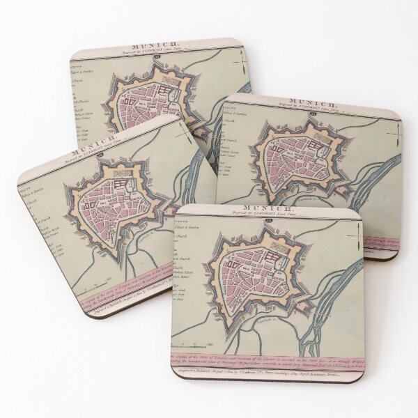 Item preview, Vintage Map of Munich Germany (1800) designed and sold by BravuraMedia.