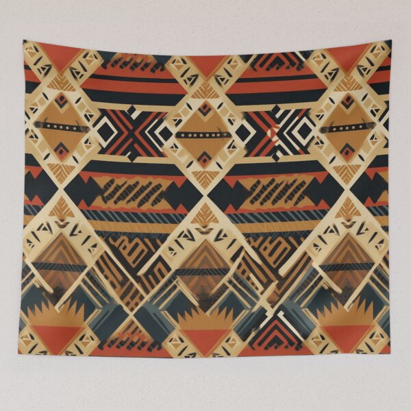 Item preview,  "Tribal Splendor: Harmonic Dance of Earthly Tones" designed and sold by SBD-Shop.