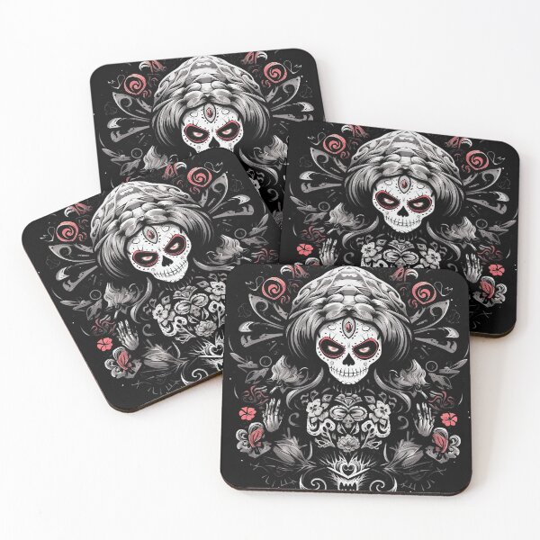 Item preview, Spirited Fusion Black Widow Sugar Skull designed and sold by MuseOfMilo.