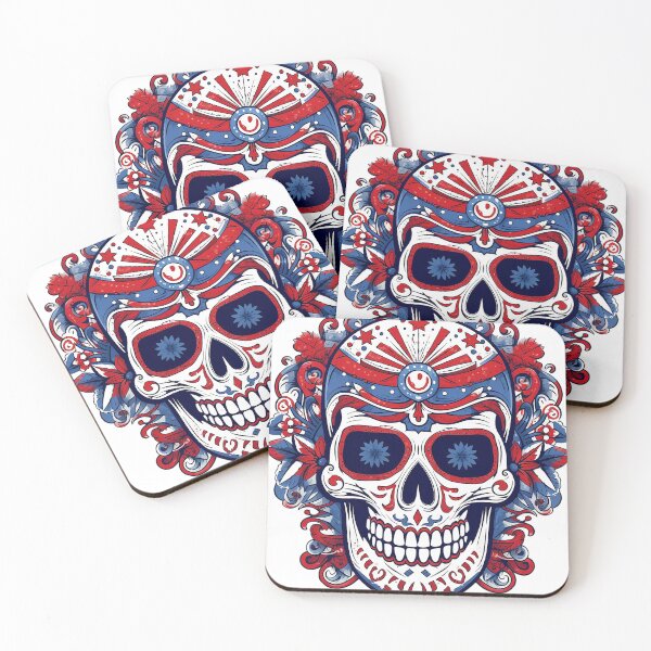 Item preview, Patriotic Fusion Cap America Sugar Skull designed and sold by MuseOfMilo.
