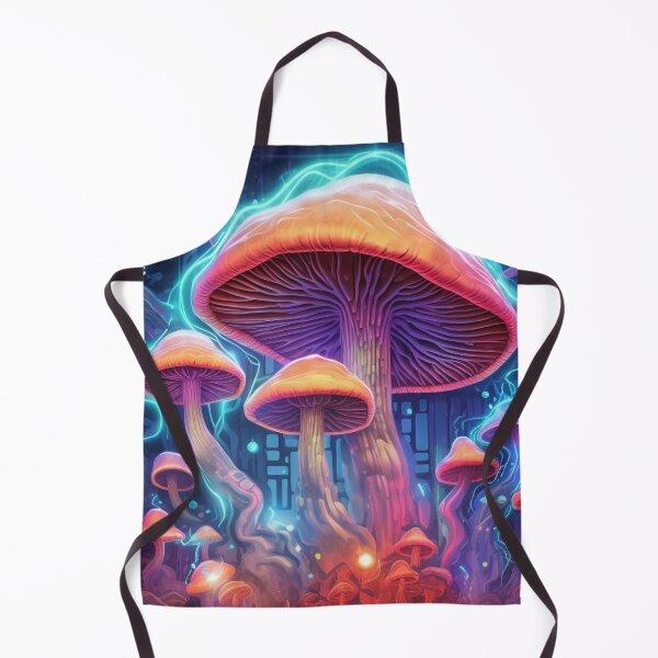 Item preview, Neon Fantasy Mushroom Art: Cyberpunk Fusion of Nature and Futuristic Vibes designed and sold by RIAiCreations.