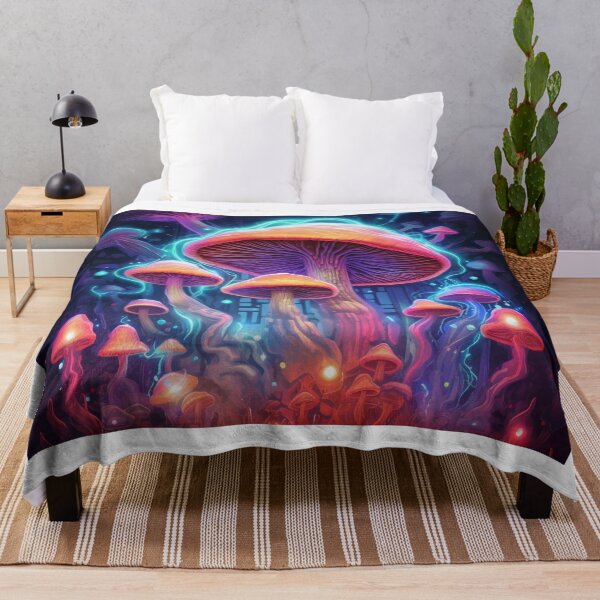 Item preview, Neon Fantasy Mushroom Art: Cyberpunk Fusion of Nature and Futuristic Vibes designed and sold by RIAiCreations.