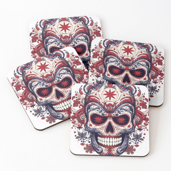 Item preview, Patriotic Fusion Cap America Sugar Skull designed and sold by MuseOfMilo.
