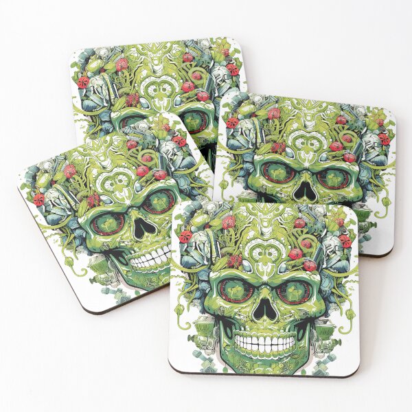 Item preview, Dynamic Fusion Green Sugar Skull designed and sold by MuseOfMilo.