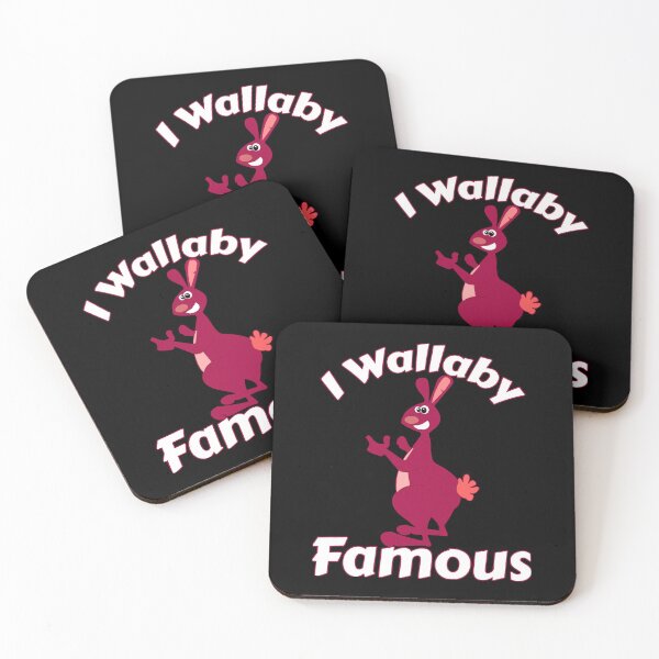 Item preview,  I Wallaby Famous cartoon Red Dark designed and sold by Aurorapod.
