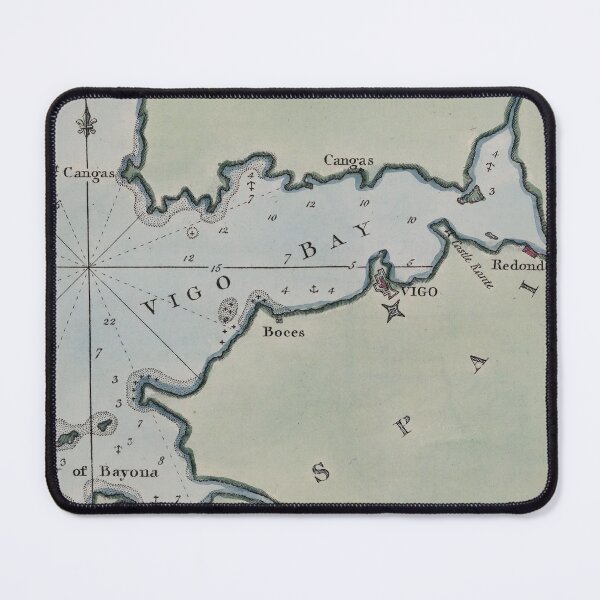 Item preview, Vintage Map of Vigo Bay Spain (1800) designed and sold by BravuraMedia.