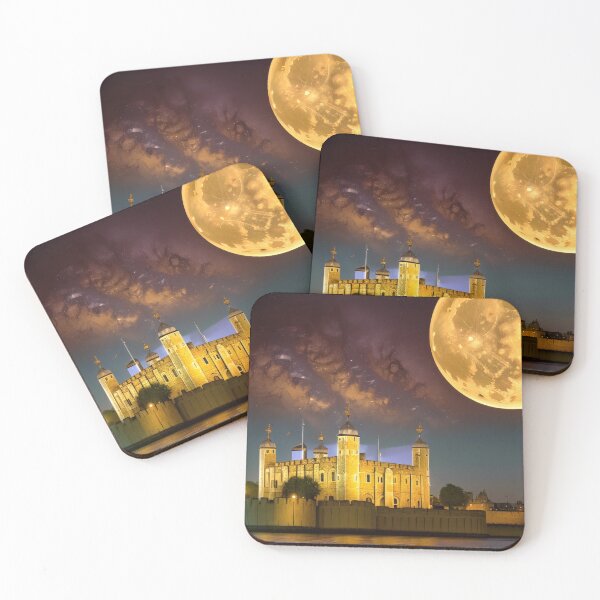 Item preview, Yellow Super Moon Above Beautiful Water Castle designed and sold by SunnyMcKenzie.
