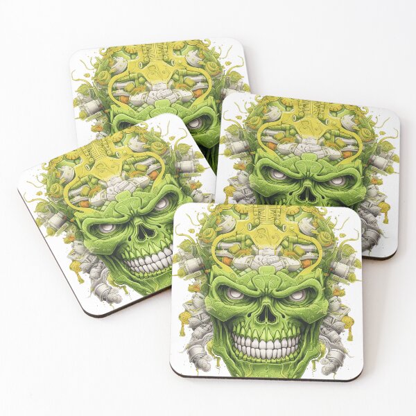 Item preview, Dynamic Fusion Green Sugar Skull designed and sold by MuseOfMilo.