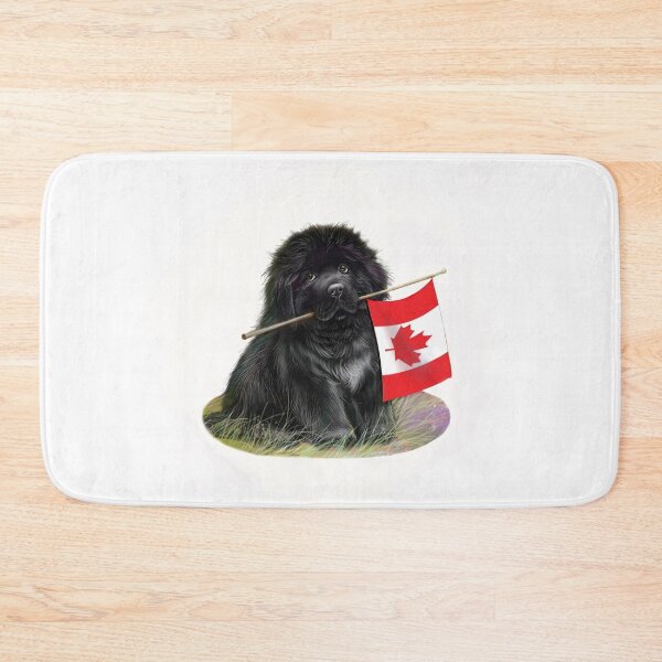 Item preview, Newfie puppy with Canadian flag designed and sold by Patricia Reeder Eubank.