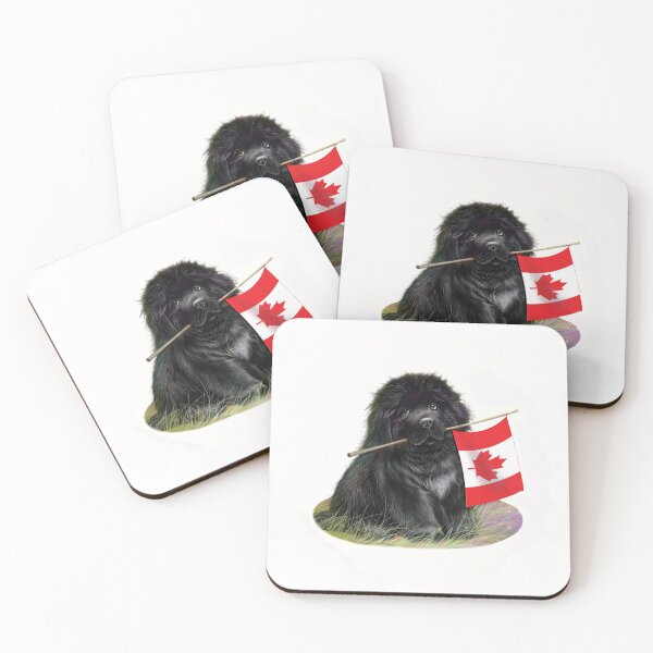 Item preview, Newfie puppy with Canadian flag designed and sold by Patricia Reeder Eubank.