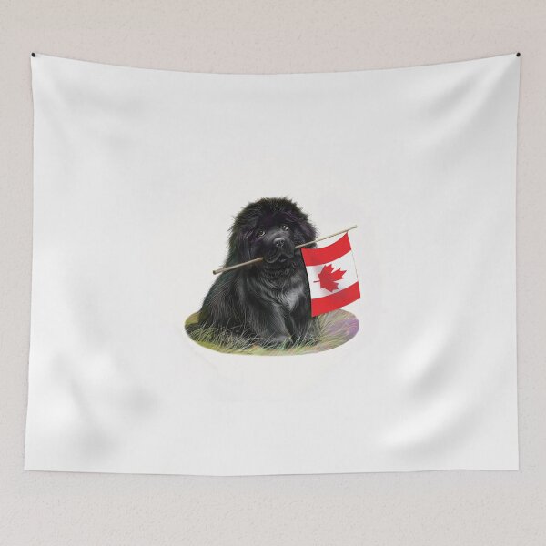Item preview, Newfie puppy with Canadian flag designed and sold by Patricia Reeder Eubank.