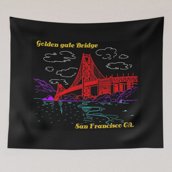 Item preview, Colorized Drawing of The Golden Gate Bridge, San Francisco, CA, designed and sold by mturns57.