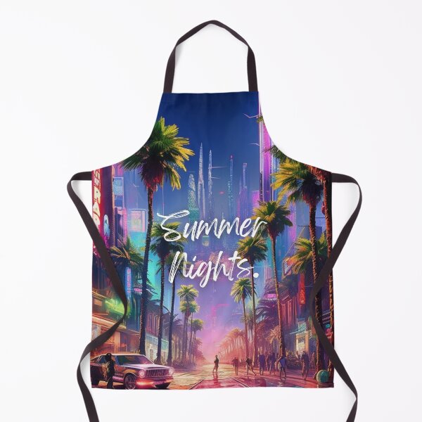 Aperçu de l'œuvre Cyberpunk Summer : des fonds d'écran futuristes pour une saison stylée créée et vendue par RIAiCreations.