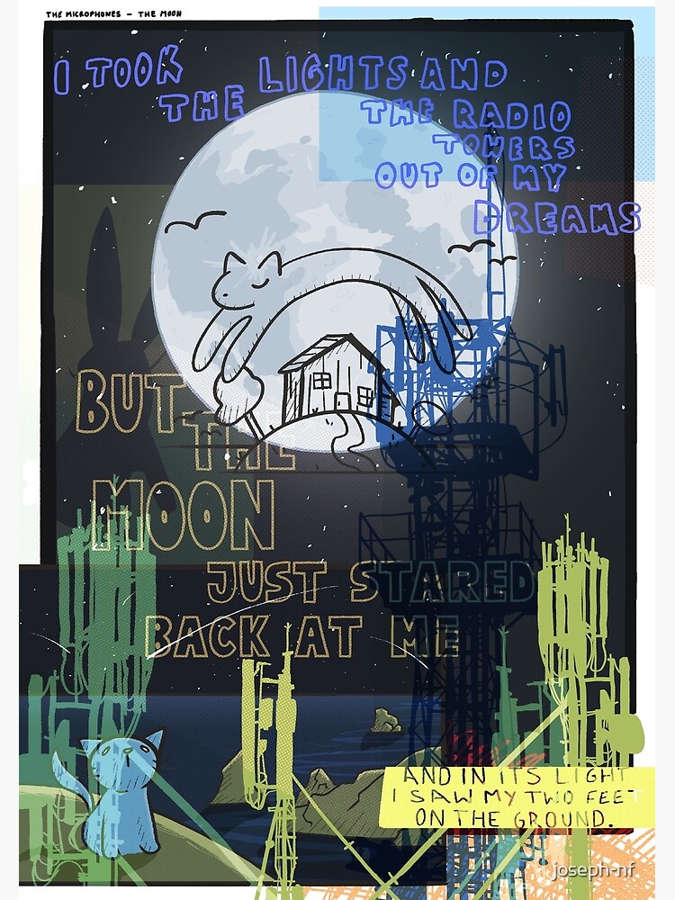 "The Microphones The Moon" Poster for Sale by josephnf Redbubble