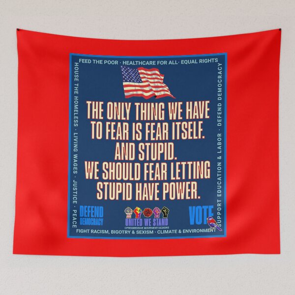 Item preview, PMD00897 Progressive Movement Designs patriotic American flag design shows you support democracy progressive goals for Progressives Democrats Independents Liberals designed and sold by ProgressiveLeft.