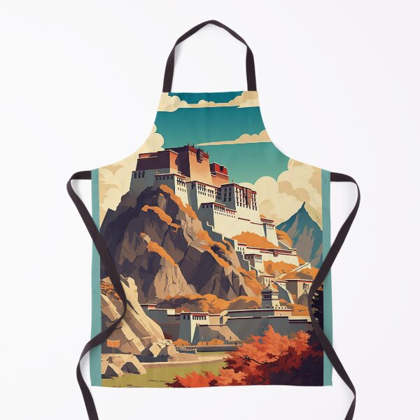 Item preview, Potala Palace, Tibet | Retro Art designed and sold by DigitalDugong.