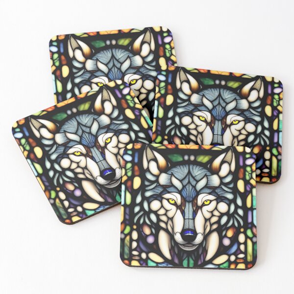 Item preview, Stained Glass Wolf Head designed and sold by DBSR-LLC.