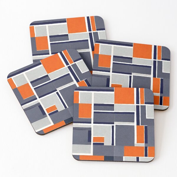 Item preview, Large Orange and Blue Abstract designed and sold by melridger.