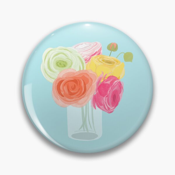 Item preview, Ranunculus in Mason Jar designed and sold by Christine Philbrick.