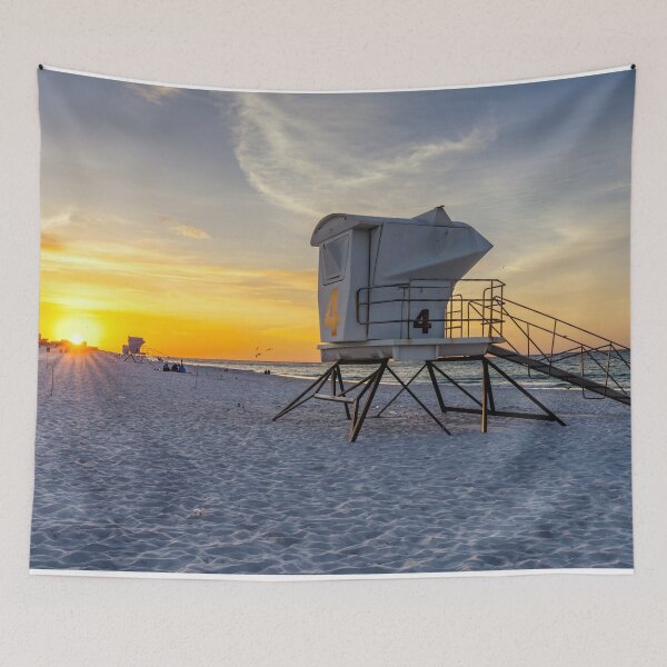 Item preview, Pensacola Beach Lifeguard Station Sunrise designed and sold by mljdwhite.