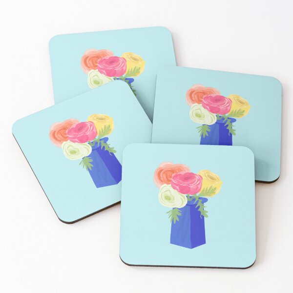 Item preview, Ranunculus in a Blue Vase designed and sold by Christine Philbrick.
