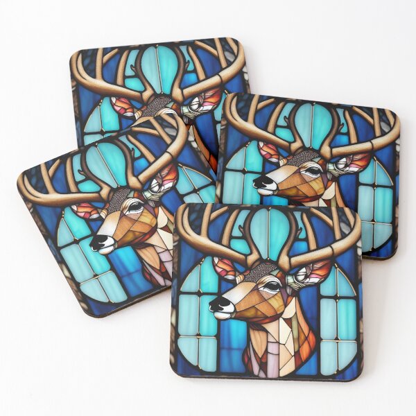 Item preview, Stained Glass Deer Head designed and sold by DBSR-LLC.