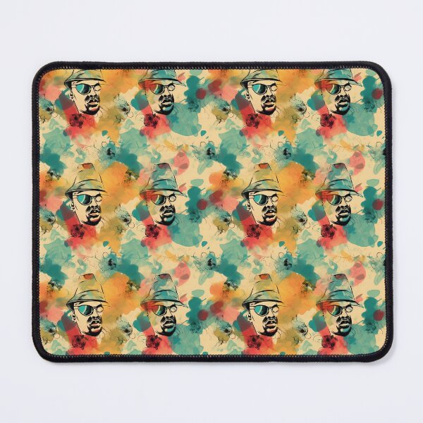 Item preview, Vintage Hyphy: Too Short Watercolor Pattern | Teal, Red, & Yellow designed and sold by Retro-ArtDeco.